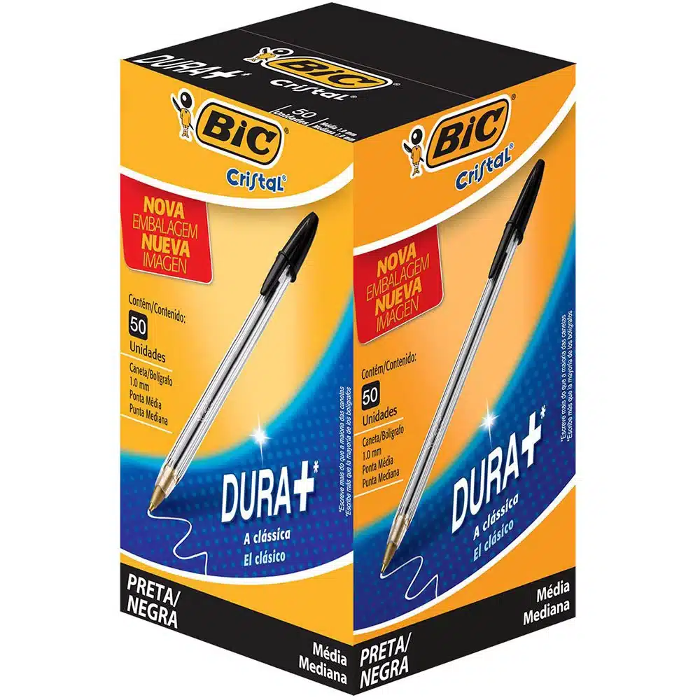 Caneta Esferográfica BIC Cristal Preta cx c/50 Unid (foto 2) — H&H Suprimentos Corporativos