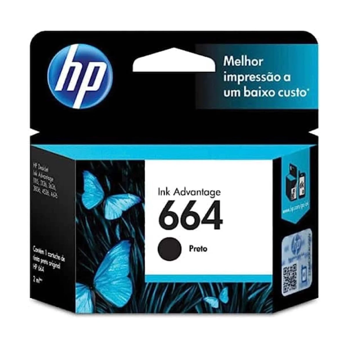 CARTUCHO HP 664 BLACK ORIGINAL — H&H Suprimentos Corporativos