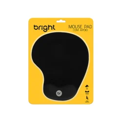 MOUSE PAD BRIGHT ERGONÔMICO COM APOIO EM GEL — H&H Suprimentos Corporativos