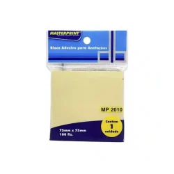 BLOCO ADESIVO ANOTAÇÕES AMARELO 75MMX75MM MASTERPRINT 100 FOLHAS — H&H Suprimentos Corporativos