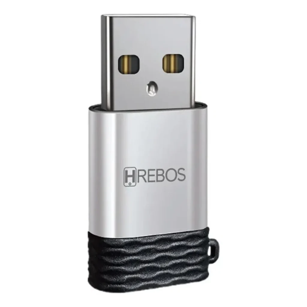 Adaptador otg USB macho para tipo c fêmea hrebos AD-209