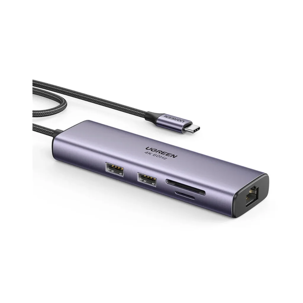 Adaptador ugreen revodok USB-c 7 em 1 hdmi 4K pd 100W 2 USB 3.0 CM512