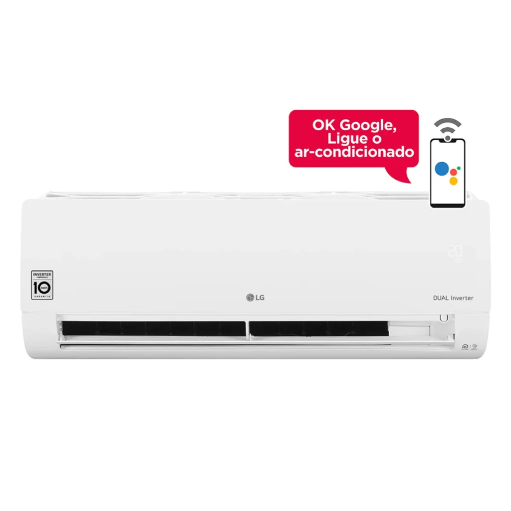 Ar-condicionado lg split dual inverter voice 12.000 btus quente e frio WI-FI