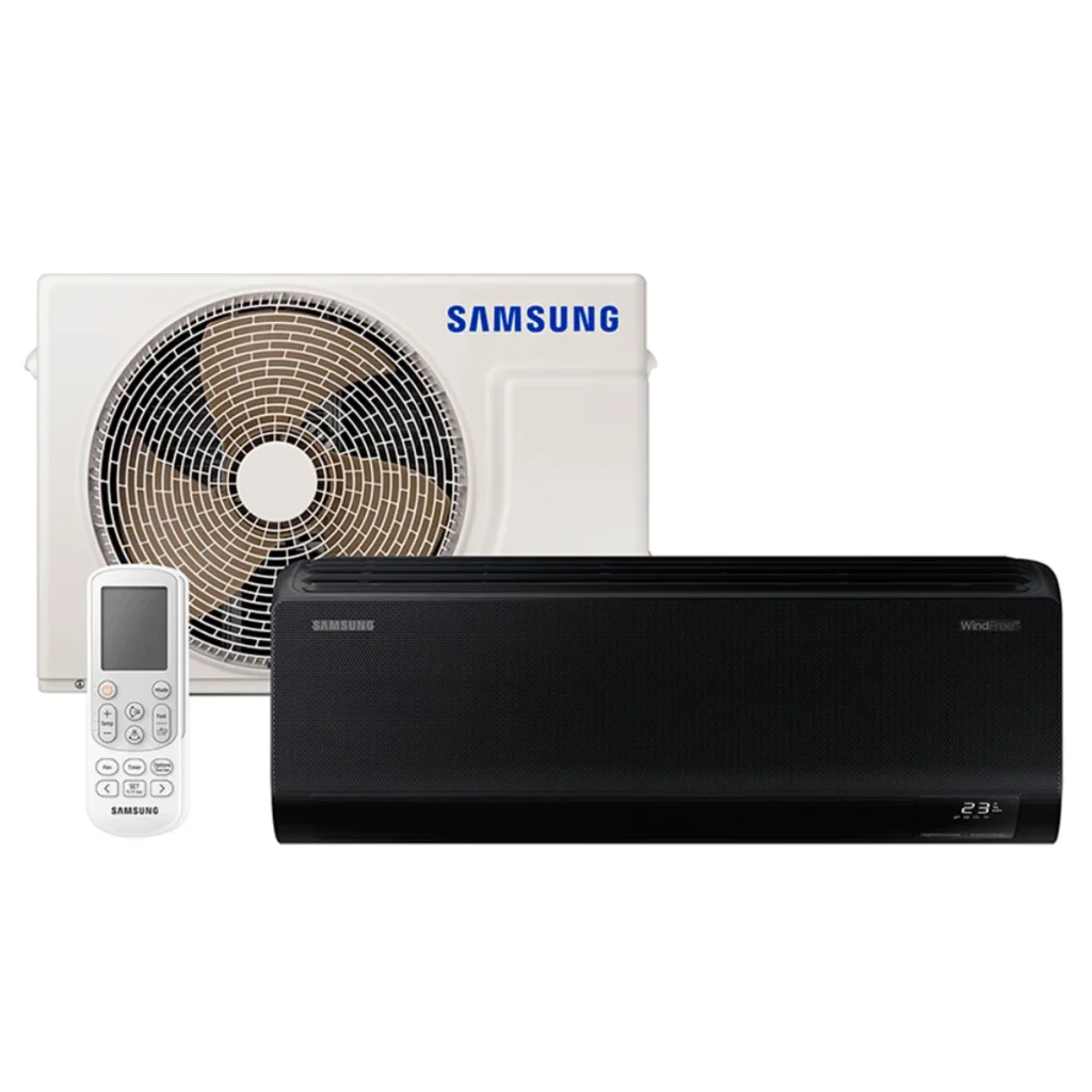 Ar-condicionado split inverter Samsung windfree black edition 12.000 btus fri...