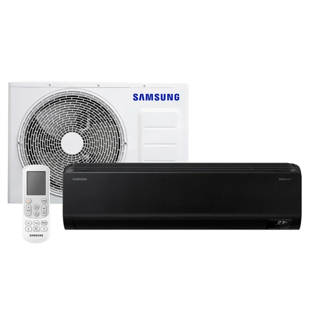 Ar-condicionado split inverter Samsung windfree black edition 18.000 btus fri...