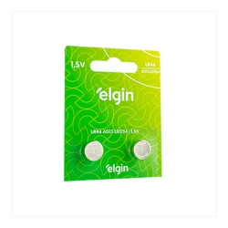 Bateria Alcalina Elgin LR44 1,5 V (2 Unidades) — H&H Suprimentos Corporativos