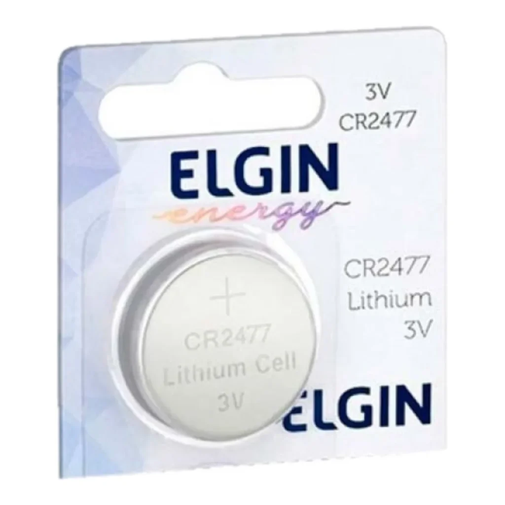 Bateria de lítio CR2477 Elgin 3 v