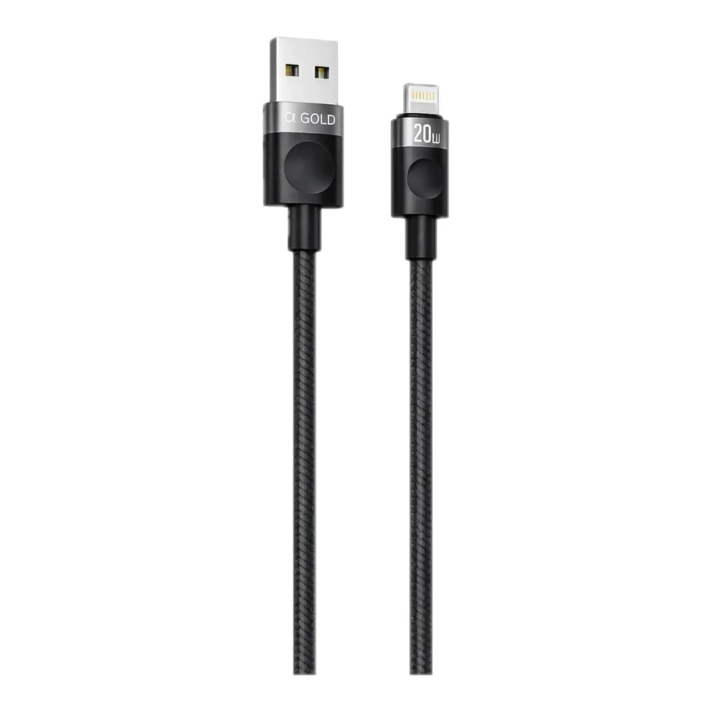 Cabo de dados a'gold CB77-2 para iphone lightning 20W 1 m