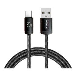 Cabo de Dados Turbo A'Gold CB77-3 USB-C 20W 1 m — H&H Suprimentos Corporativos