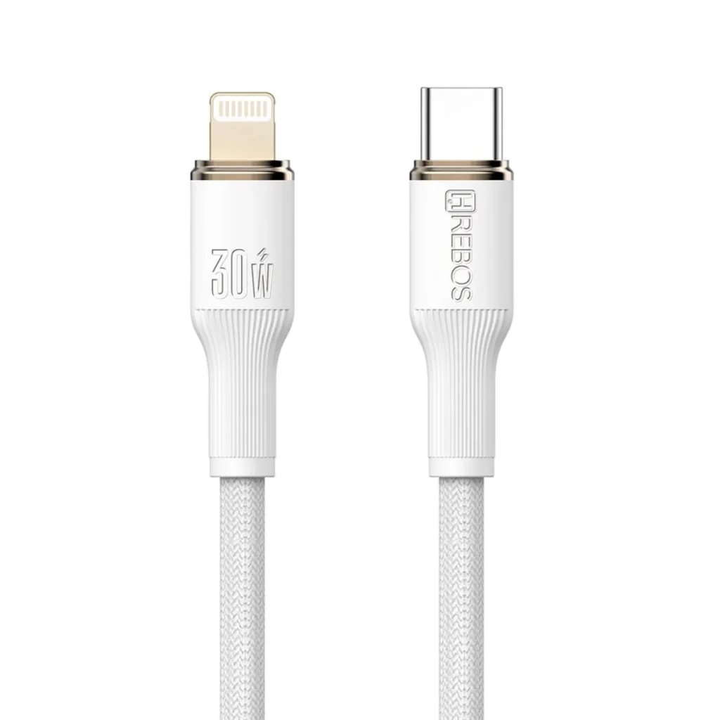 Cabo hrebos Soft White CB-374 USB-c para lightning 30 w 2 m