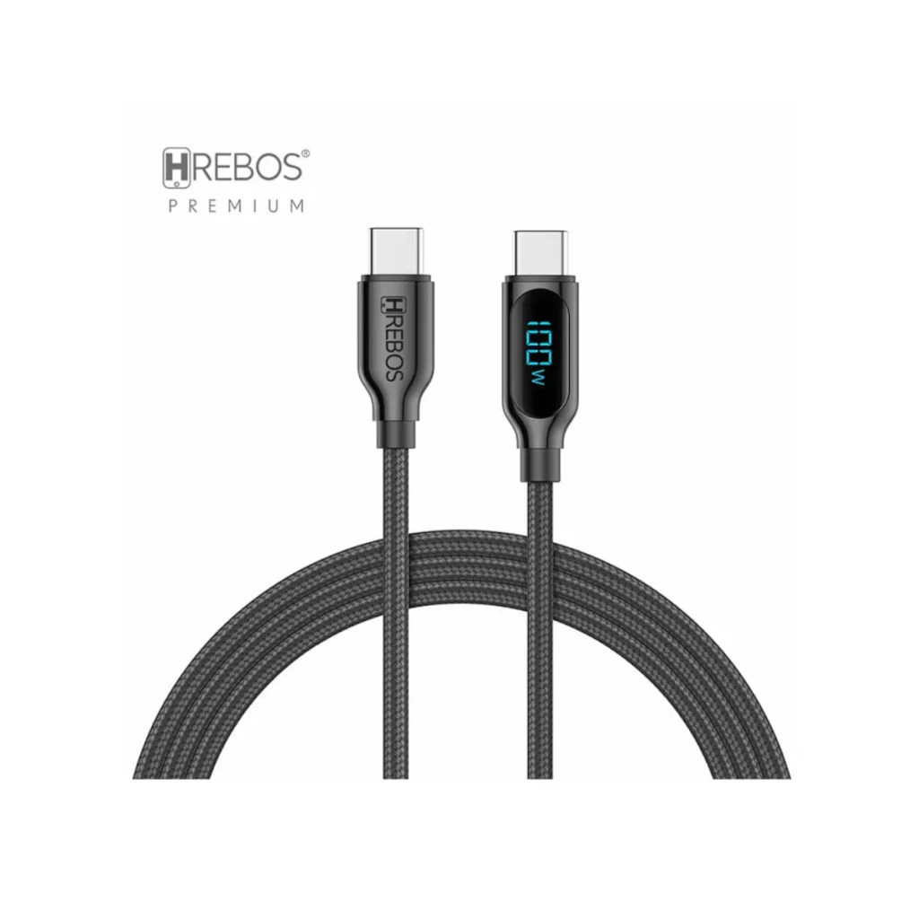 Cabo hrebos tech view CB-301C USB-c para USB-c 100 w 1,2 m