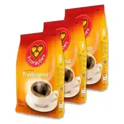 Café 3 Corações Tradicional 500 g Pouch — H&H Suprimentos Corporativos