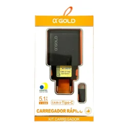 Carregador Agold CA36-3 Tipo C — H&H Suprimentos Corporativos