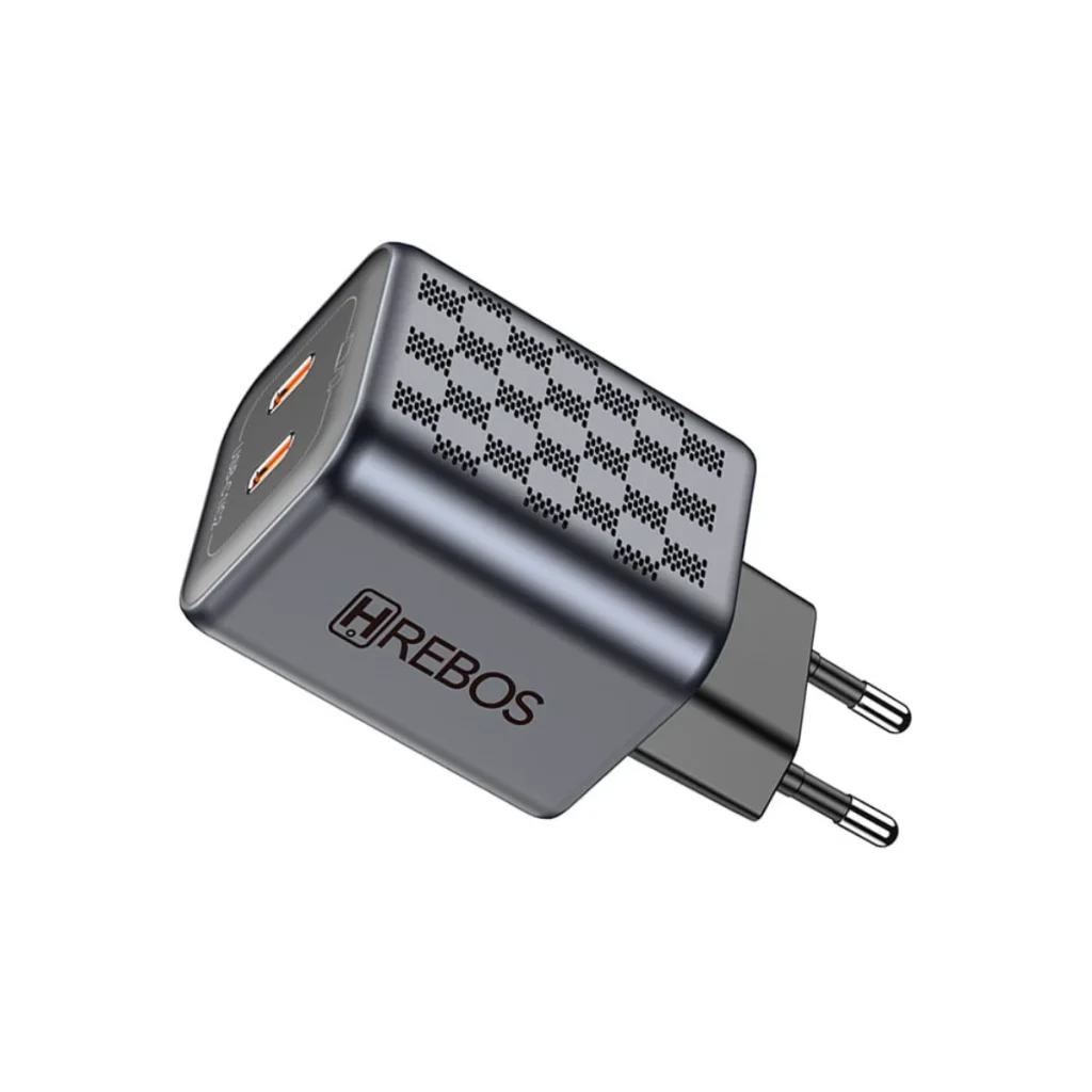 Carregador de parede hrebos chess CRG-218 45W dois USB-c