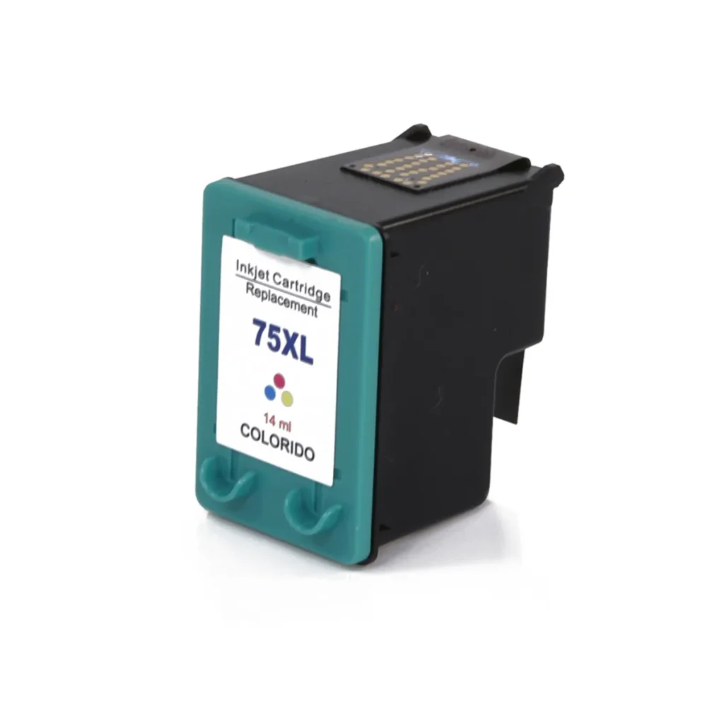Cartucho de tinta compatível HP 75XL CB338WB colorido 18 ml