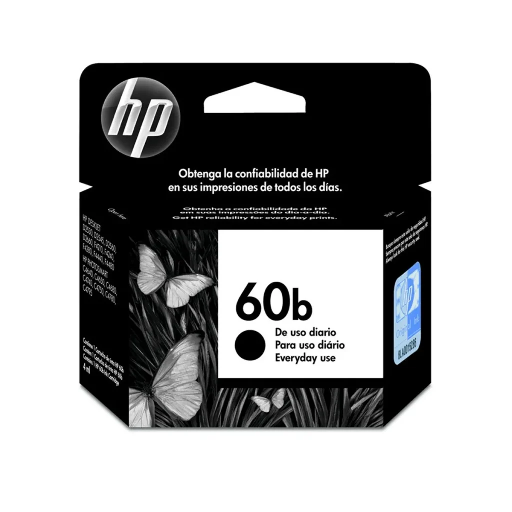 Cartucho de tinta HP 60B CC636WB preto 4,5 ml original