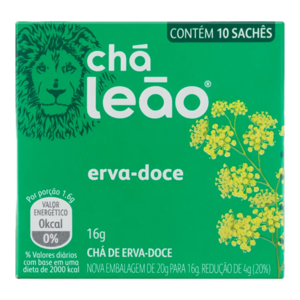 Chá leão erva-doce 10 sachês 16 g