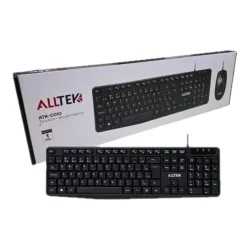 Combo Teclado e Mouse com Fio Alltek ATK-C010 — H&H Suprimentos Corporativos