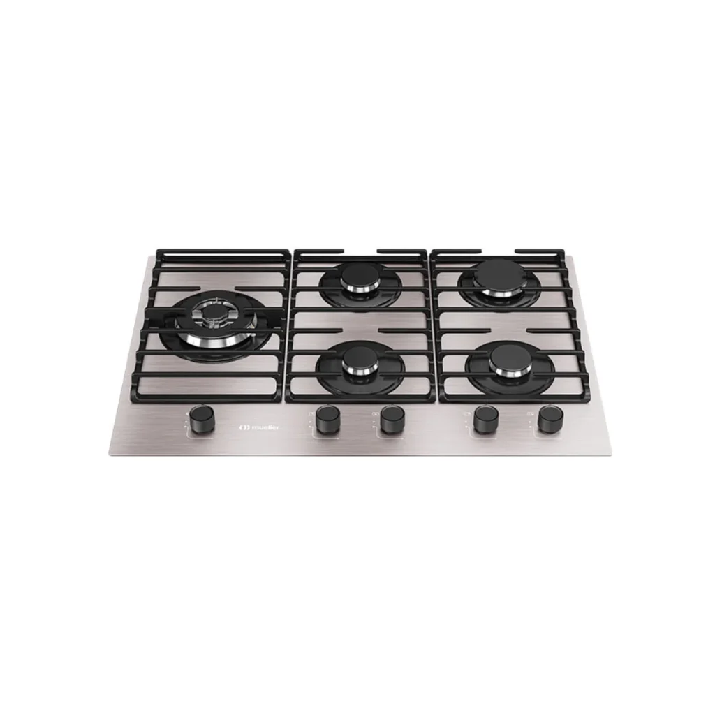 Cooktop a gás mueller 5 bocas alumínio tripla chama MCG5BL