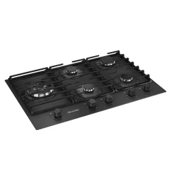 Cooktop a Gás Mueller 5 Bocas Mesa Antiaderente MCG5BN — H&H Suprimentos Corporativos