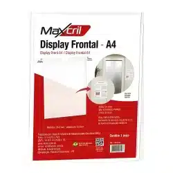 Display Frontal A4 Maxcril Acrílico Cristal — H&H Suprimentos Corporativos