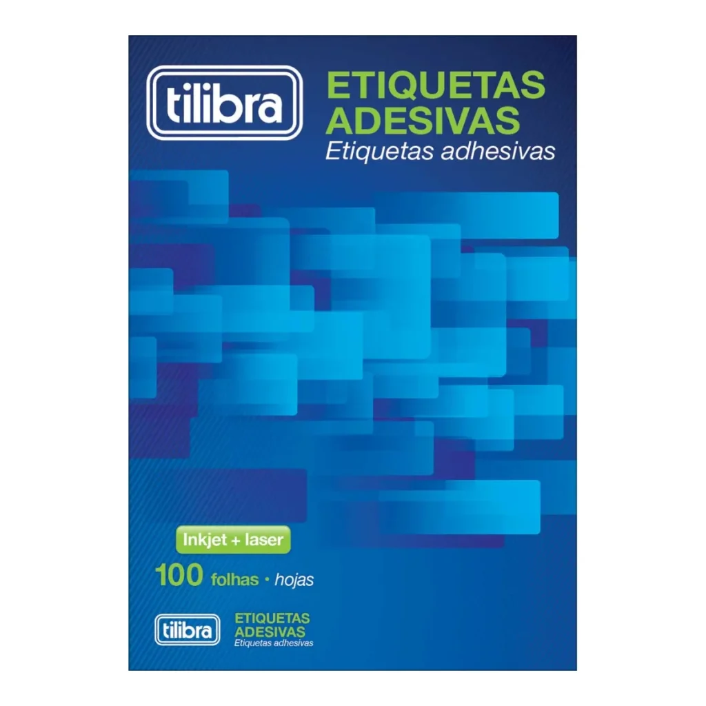 Etiqueta adesiva Tilibra TBA4350 55,8 x 99 mm caixa com 100 folhas