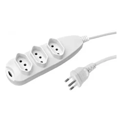 Extensão Elétrica 3 Metros com 3 Saídas Bivolt — H&H Suprimentos Corporativos