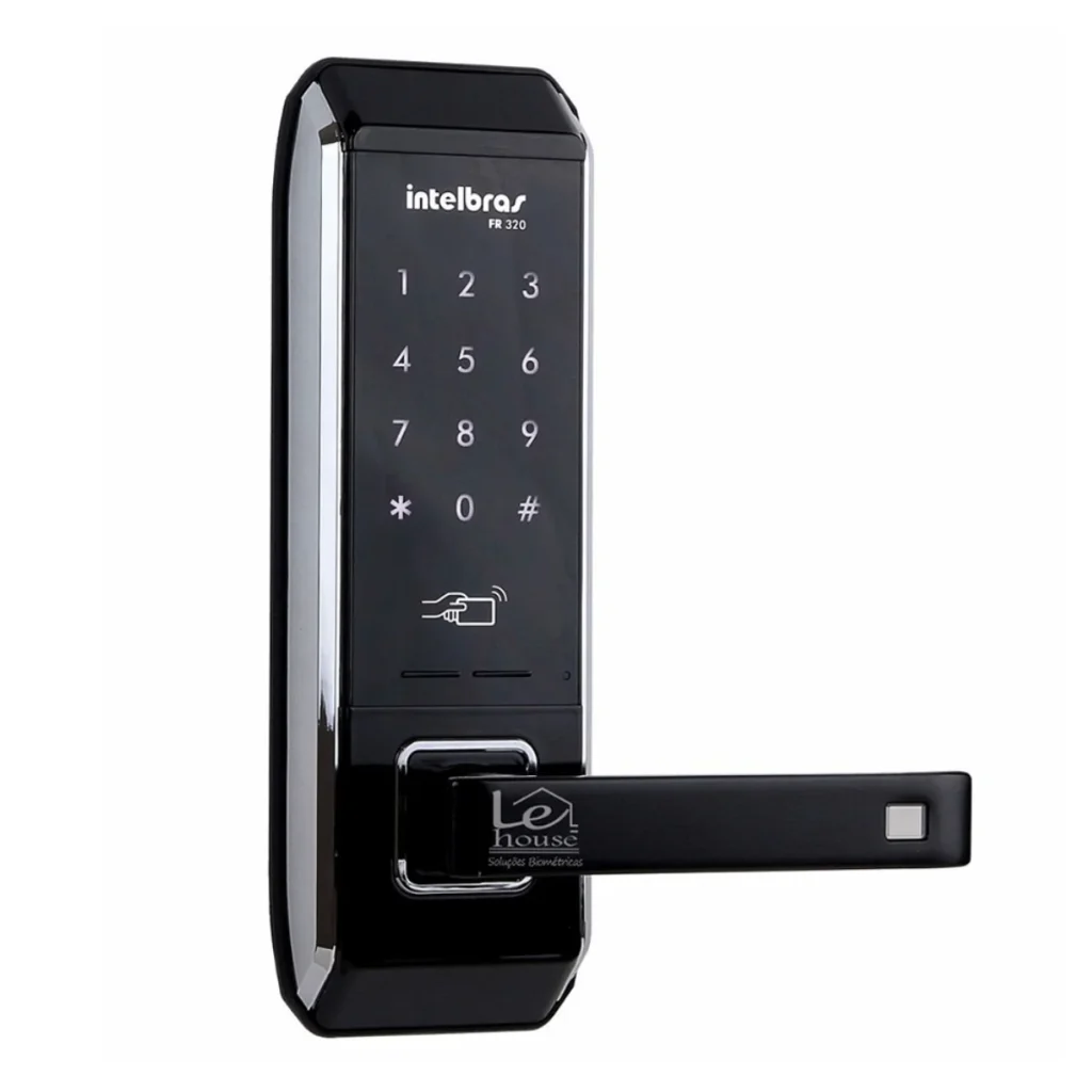Fechadura digital Intelbras fr 320 de embutir com maçaneta