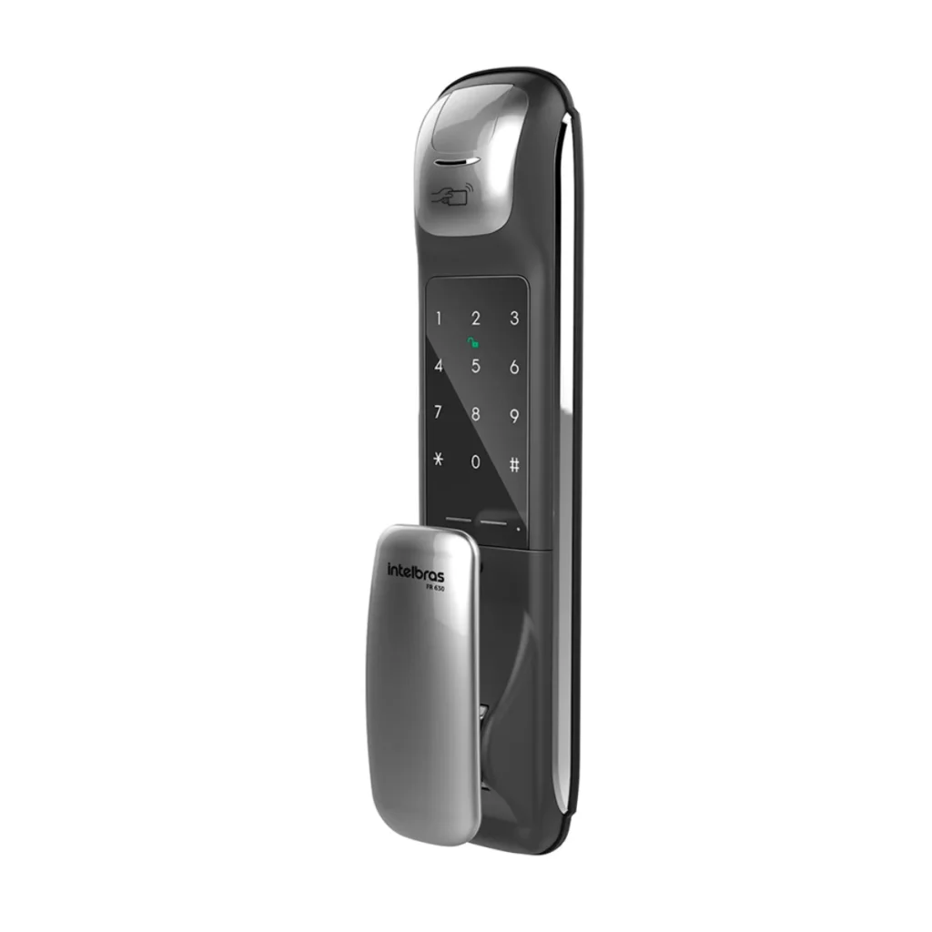 Fechadura digital Intelbras fr 630 push & pull biometria