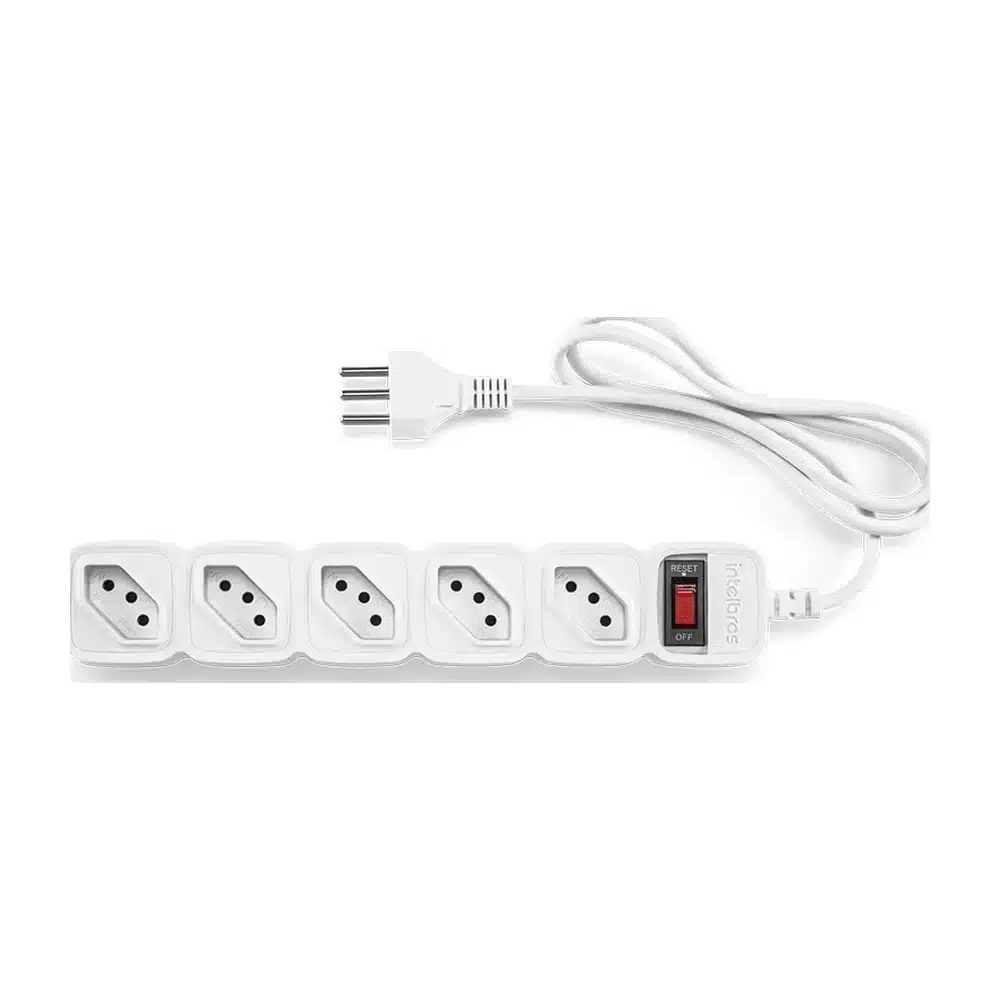 Filtro de linha Intelbras EPE 205 br com 5 tomadas branco Bivolt
