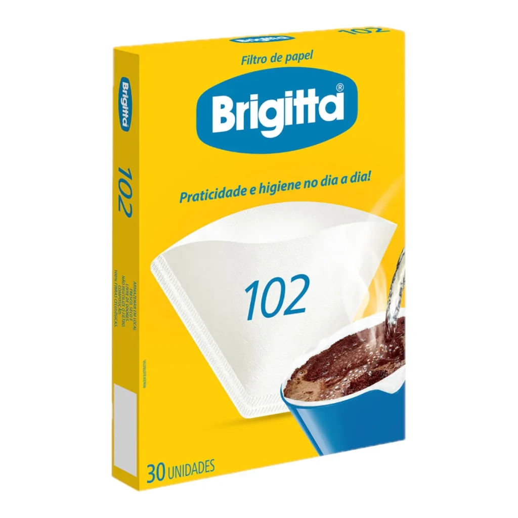 Filtro de papel brigitta Nº 102, caixa com 30