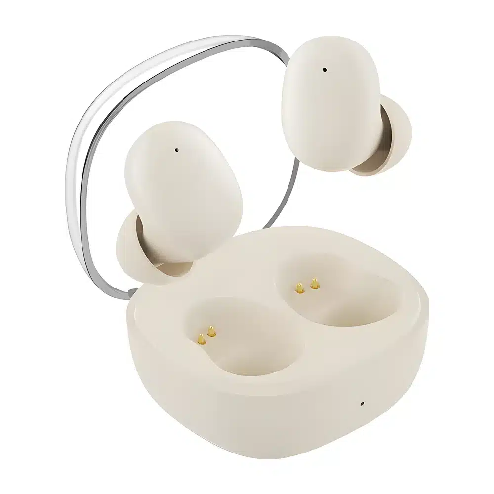 Fone de ouvido Bluetooth Kross FTA-30 Hick Sound Friendly bege