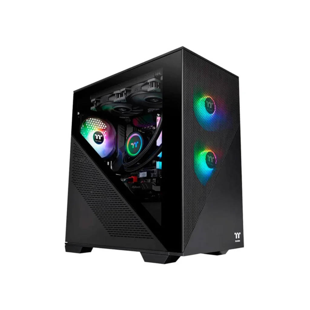 Gabinete thermaltake divider 170 tg argb micro ATX 2 fans preto