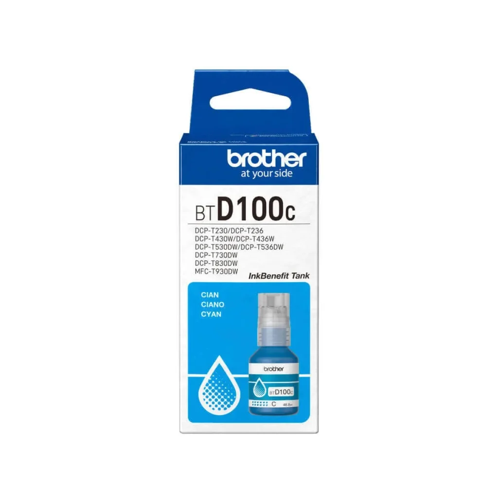 Garrafa de tinta Brother BT-D100C ciano 48,8 ml original
