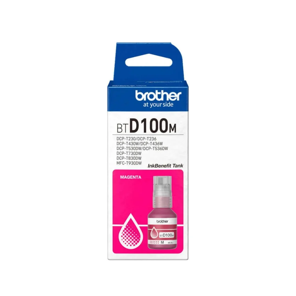 Garrafa de tinta Brother BT-D100M magenta 48,8 ml original
