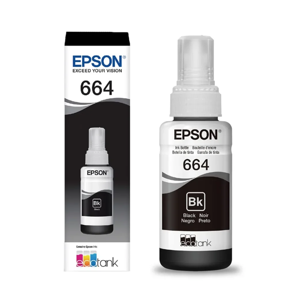 Garrafa de tinta Epson T664120 preto 70 ml original