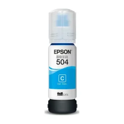 Garrafa de Tinta Epson T504 Ciano 70 ml Original — H&H Suprimentos Corporativos