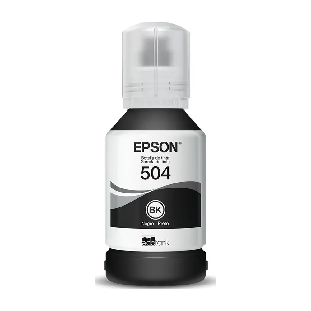 Garrafa de tinta Epson T504 preta 127 ml original