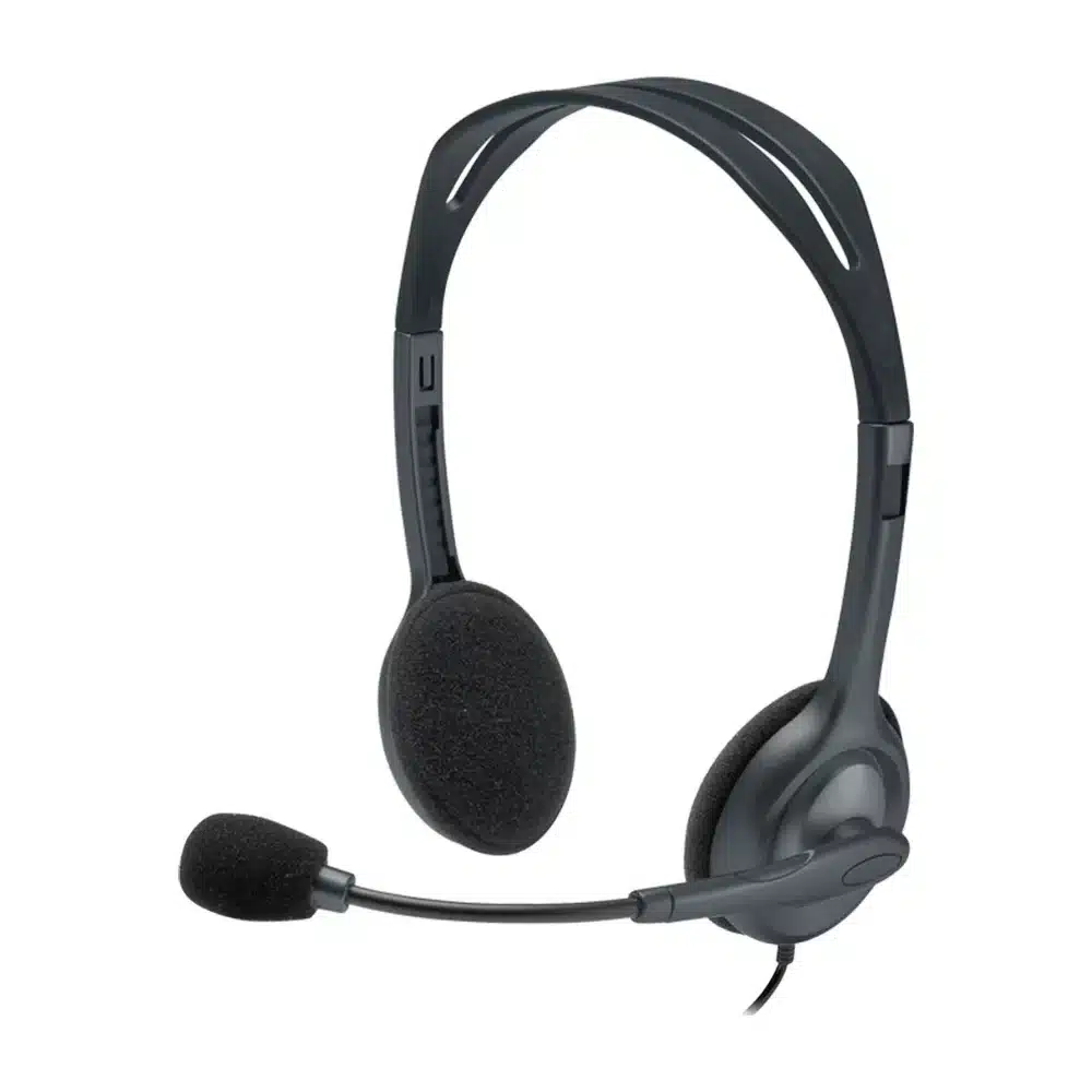 Headset Logitech H111 estéreo 3,5 mm cinza