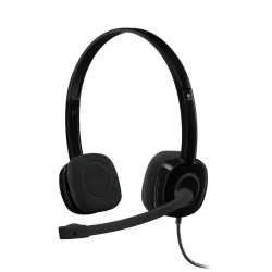Headset Logitech H151 Stereo P2 com Microfone Preto — H&H Suprimentos Corporativos