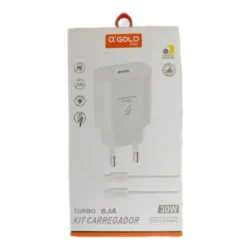Kit Carregador Turbo USB-C 30W Agold CA37-3 (Tipo C para Tipo C) — H&H Suprimentos Corporativos