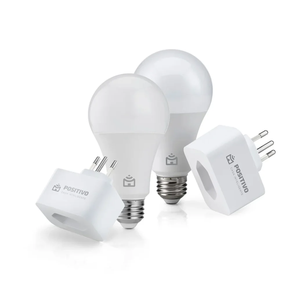 Kit positivo casa eficiente com 2 plugs e 2 lâmpadas WI-FI