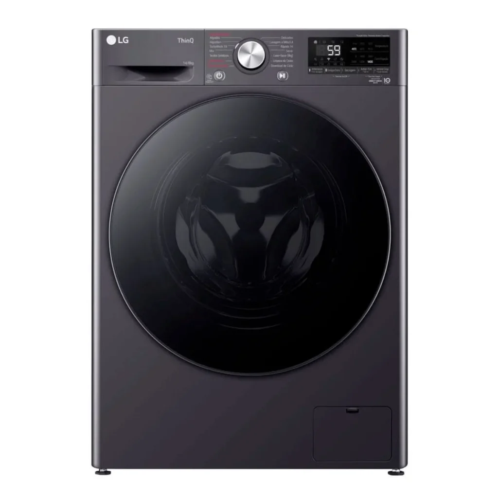 Lava e seca lg Smart VC4 14 kg CV5014MC4A titânio