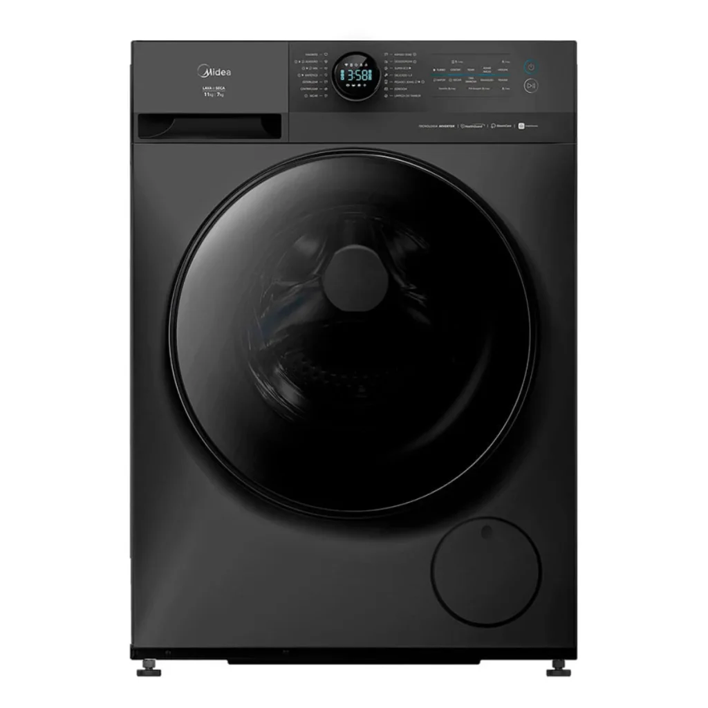Lava e seca midea 11 kg Titanium slim MF201D110 WI-FI