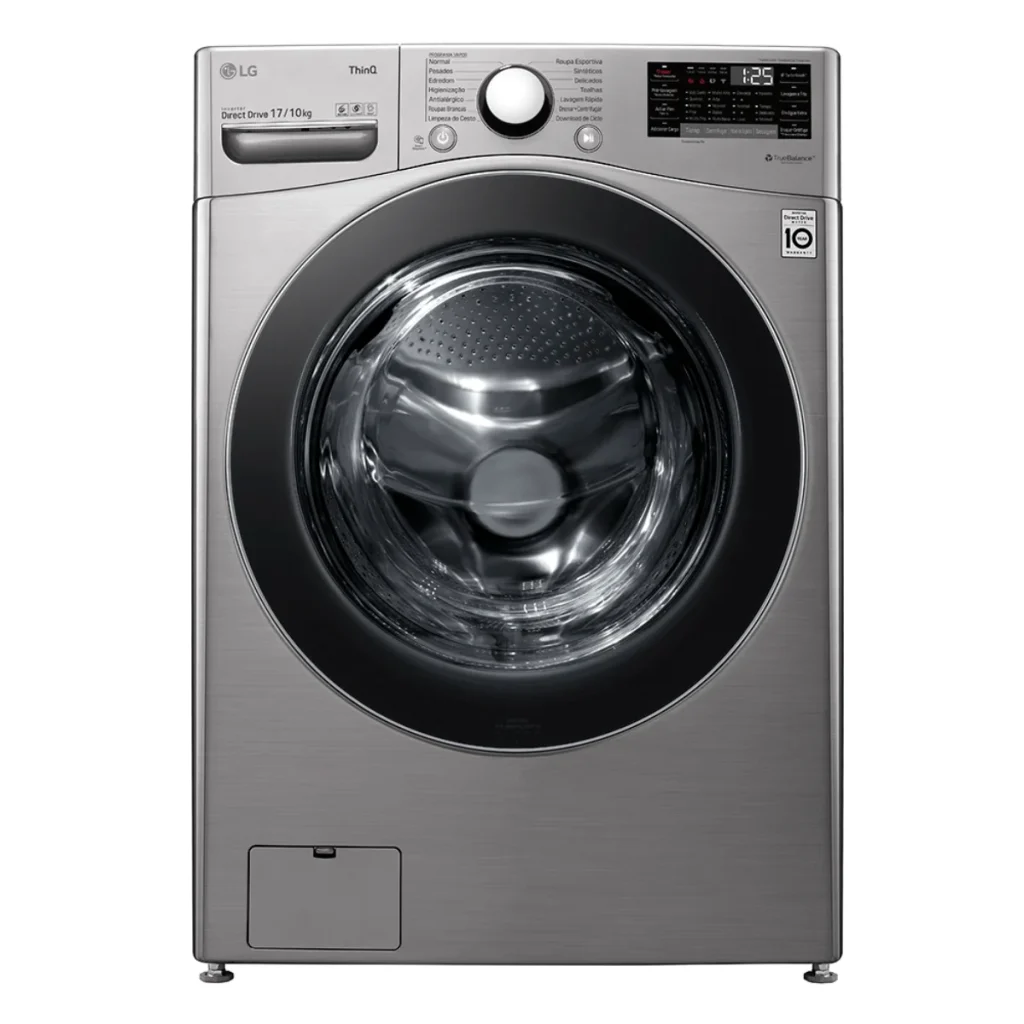 Lava e seca Smart lg 17 kg WI-FI thinq aço escovado