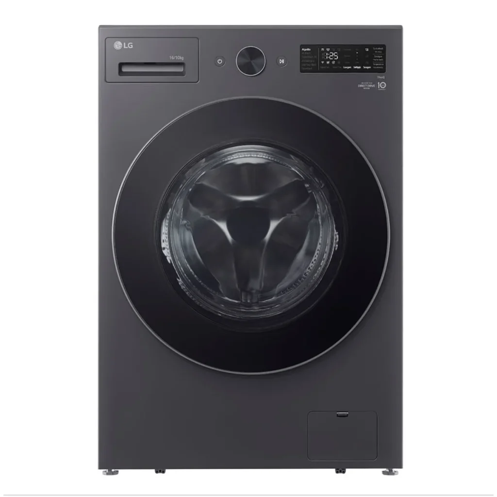 Lava e seca Smart lg nt 16 kg black inox aidd WD16GNTS6B preta