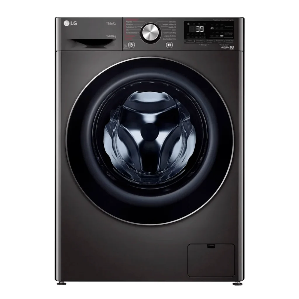 Lava e seca Smart lg VC2 14 kg CV9014BC2 black inox