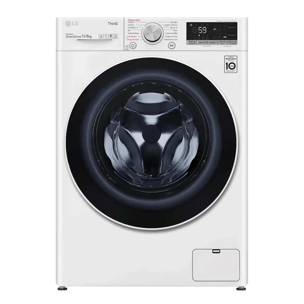 Lava e seca Smart lg VC4 13 kg branca inteligência artificial aidd