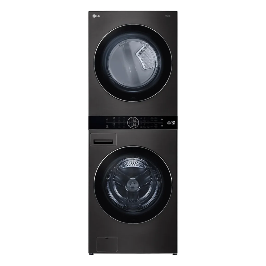 Lava e seca Smart lg washtower 17 kg WI-FI lg thinq WK17BS6A aço escovado preto