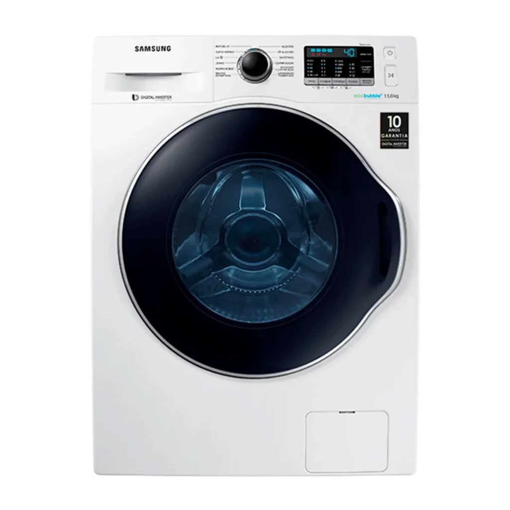 Lavadora Samsung WW6800 11 kg ecobubble porta crystal blue